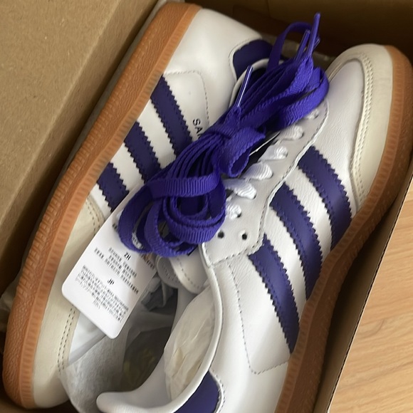 Brand new adidas samba purple stripe size 5 US - Picture 4 of 4